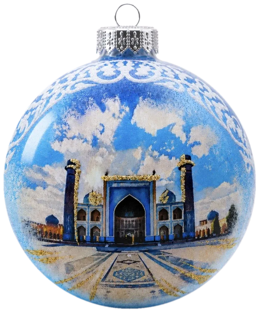 Glass Christmas ball “Ulugh Beg Madrasa”
