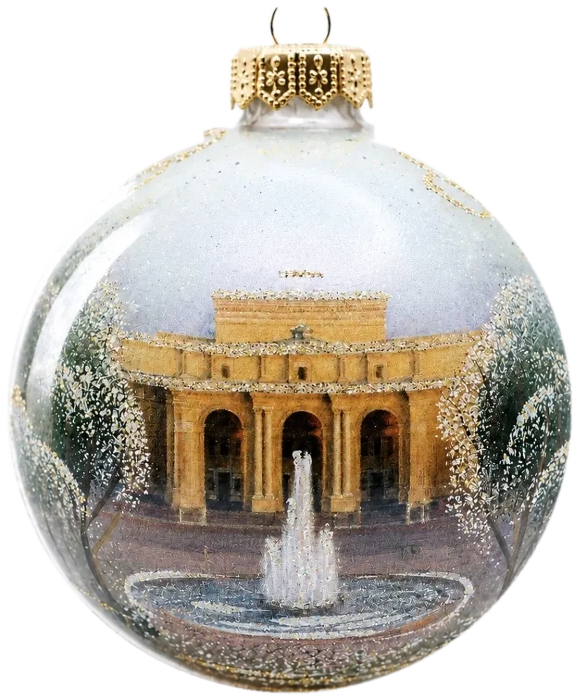 Glass Christmas ball “Alisher Navoi Theater in Summer”